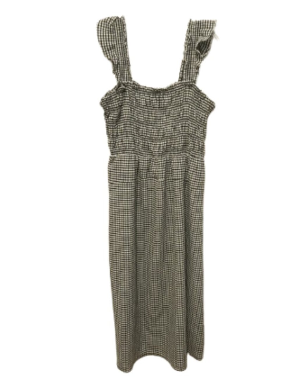 Old Navy Long Navy Blue Gingham Smocked Maxi Dress with Ruffle straps size XL - Picture 11 of 11